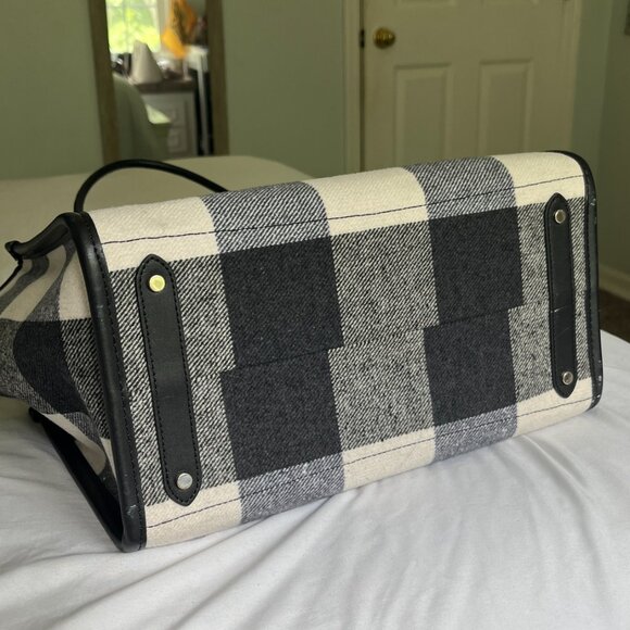 Kate Spade Ella Plaid Print Large Zip Tote - Picture 4 of 4